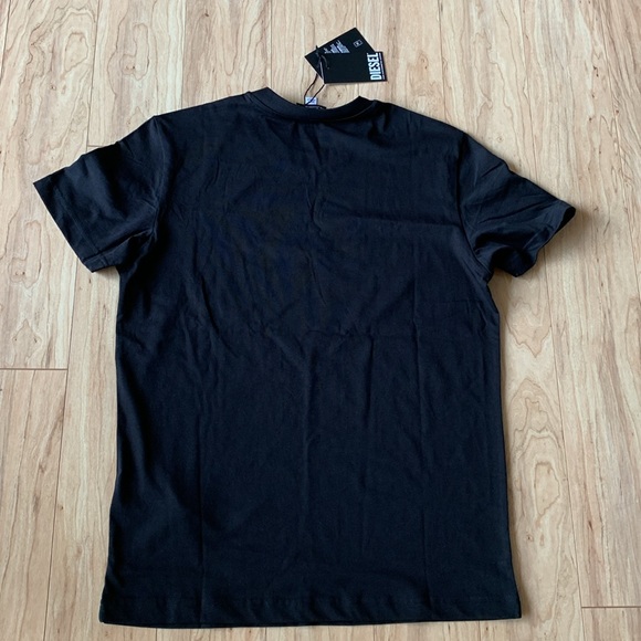 Diesel Black Tee with Vibrant Pink Graphic - Picture 4 of 7